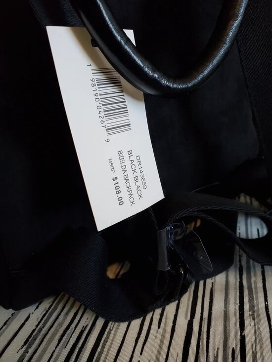 Steve Madden Bzelda Black Suede Backpack NWT Retail $108 main image 6